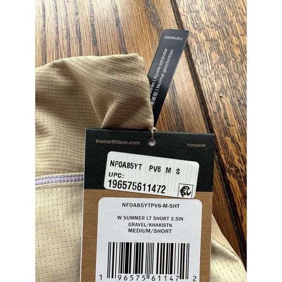 The North Face Women's Summer Light Shorts 2.5" Gravel Khaki Stone NWT Medium - Picture 3 of 5